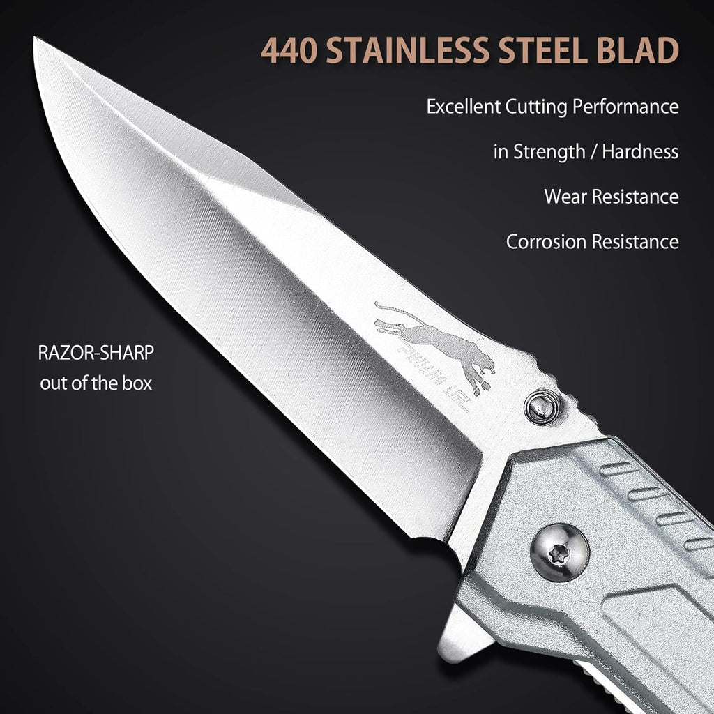 Leopard's Edge:  Stainless Steel Multipurpose Pocket Knife