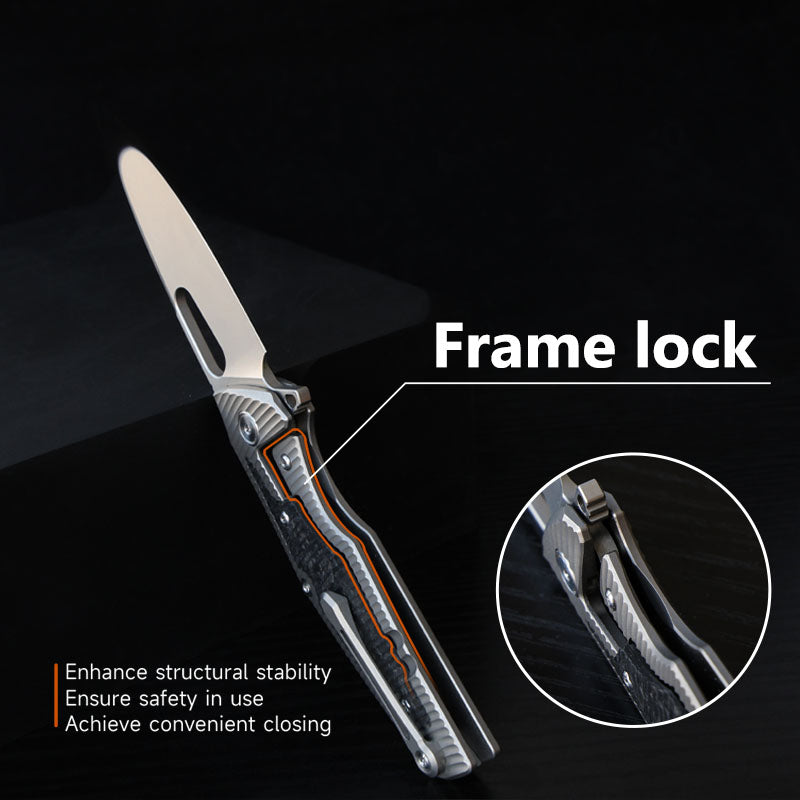 The Shadow Blade: Titanium Handle with M390 Blade EDC Knife