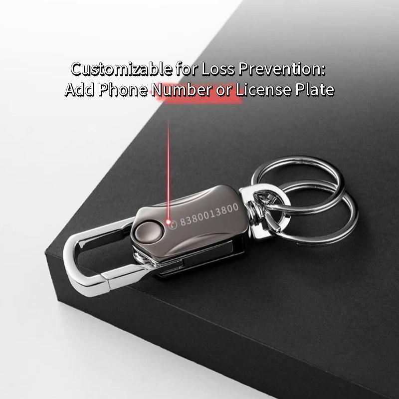 UniKey EDC Car Keychain – Multi-Tool Box Cutter & Fidget Spinner, Custom Engraving Option
