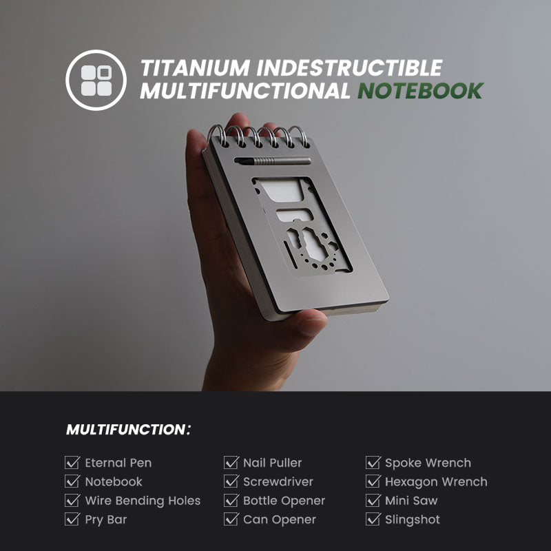 TiX Note: The Waterproof Titanium 12-in-1 Multi Notebook