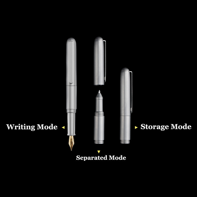 RocketInk Titanium Pocket Pen: Ballpoint & Fountain Options