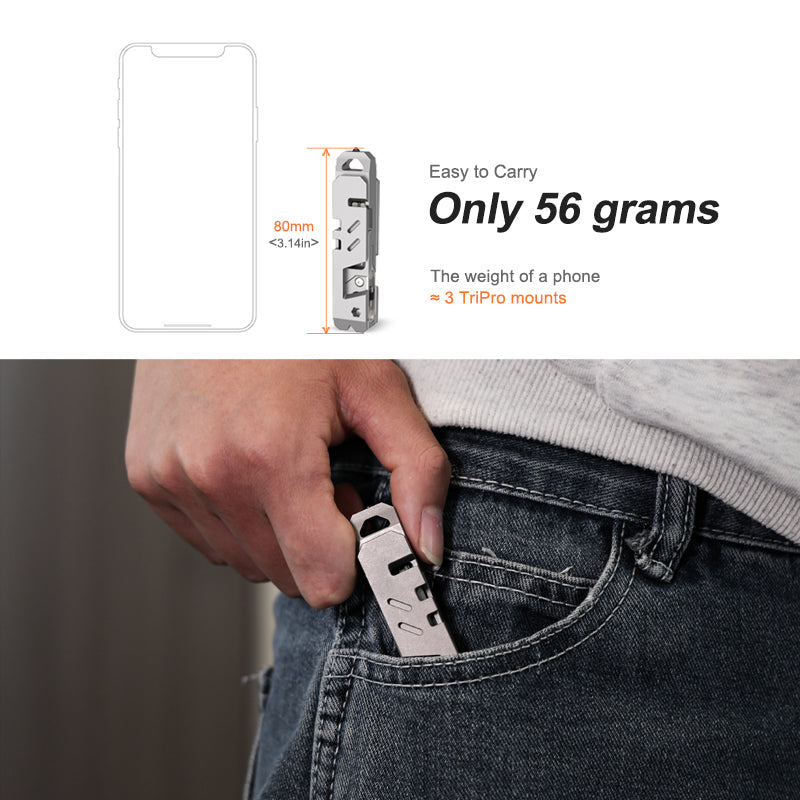 The TriPro Stand: 15-in-1 Titanium EDC Tool and Phone Stand
