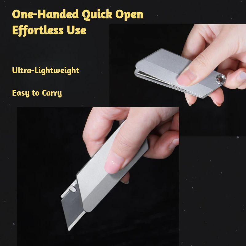 TiFlex EDC Utility Knife – One-Handed, Quick-Change Blade, Playful & Portable