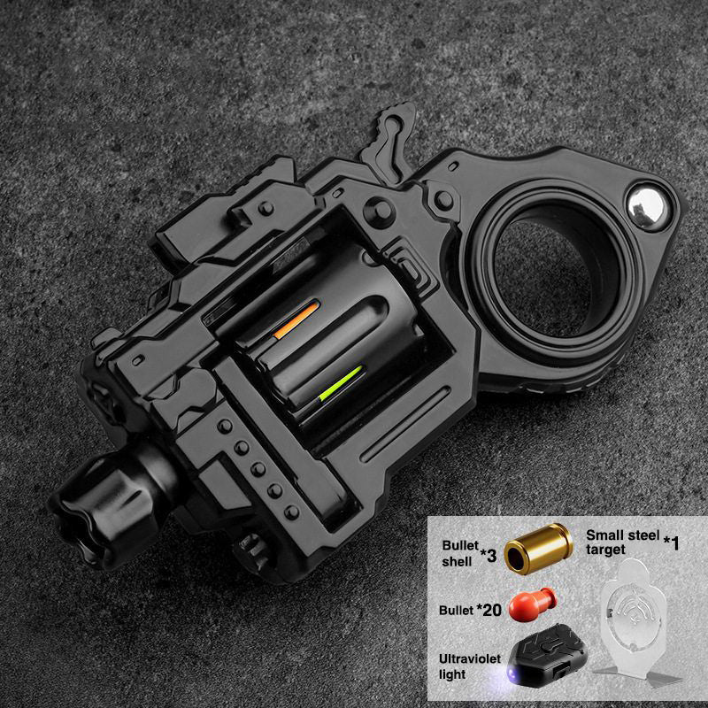 Pocket Flash:Alloy Agent Sky Police Revolver Soft Bullet Gun