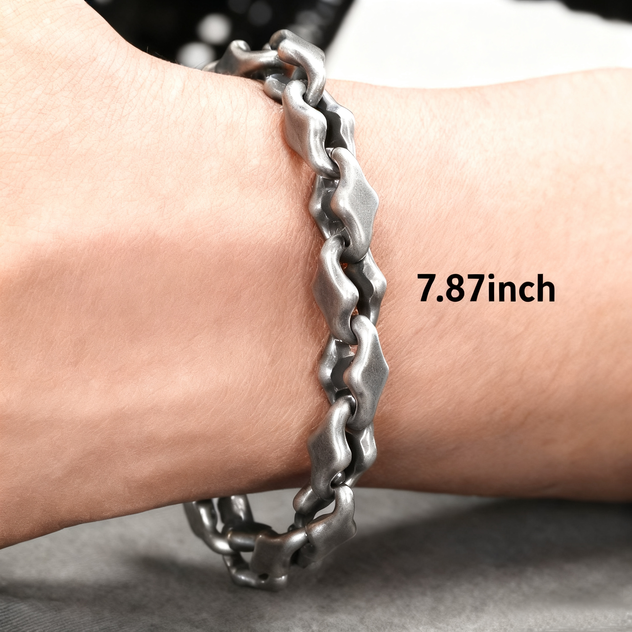 Midnight Starfall Bracelet: MatteTitanium Unisex Cuff