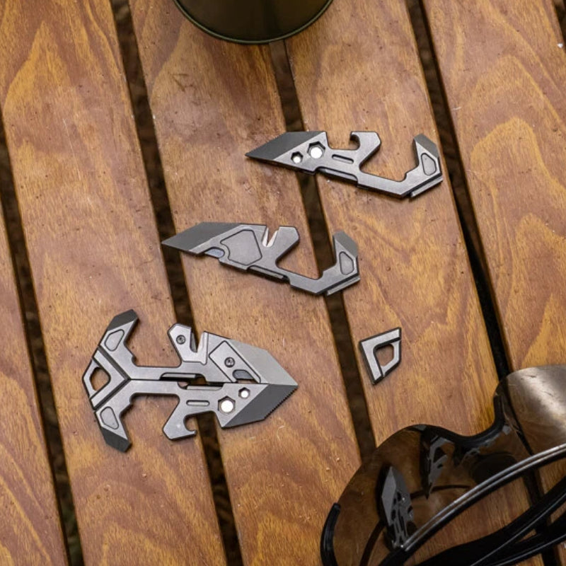 V-Stand: Titanium Multi-Tool Phone Stand for EDC