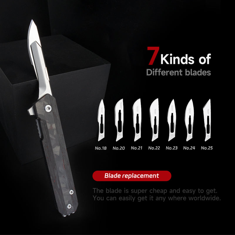 The SerpBlade: Titanium Pocket Utility Folding Scalpel Knife