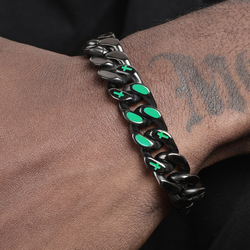 VortexLink– Dual-Sided Titanium Steel Cuban Bracelet