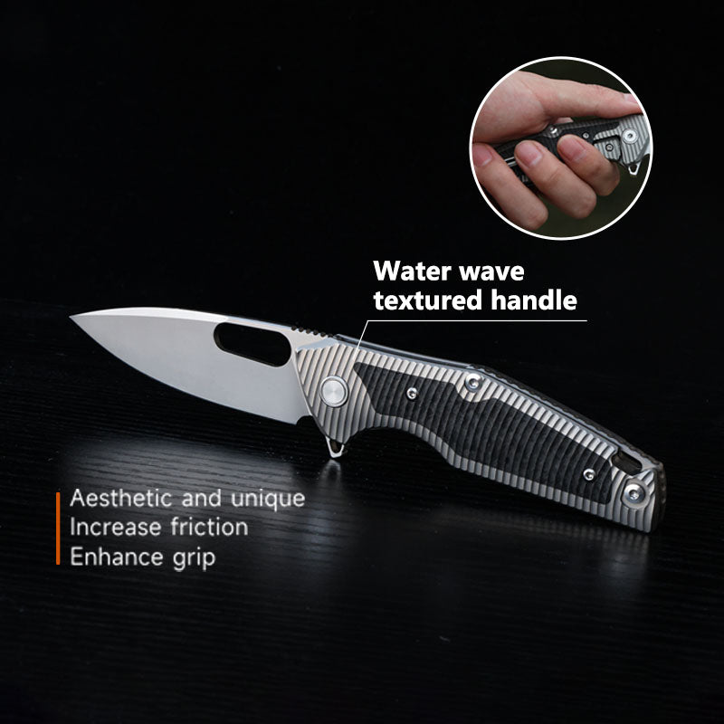 The Shadow Blade: Titanium Handle with M390 Blade EDC Knife