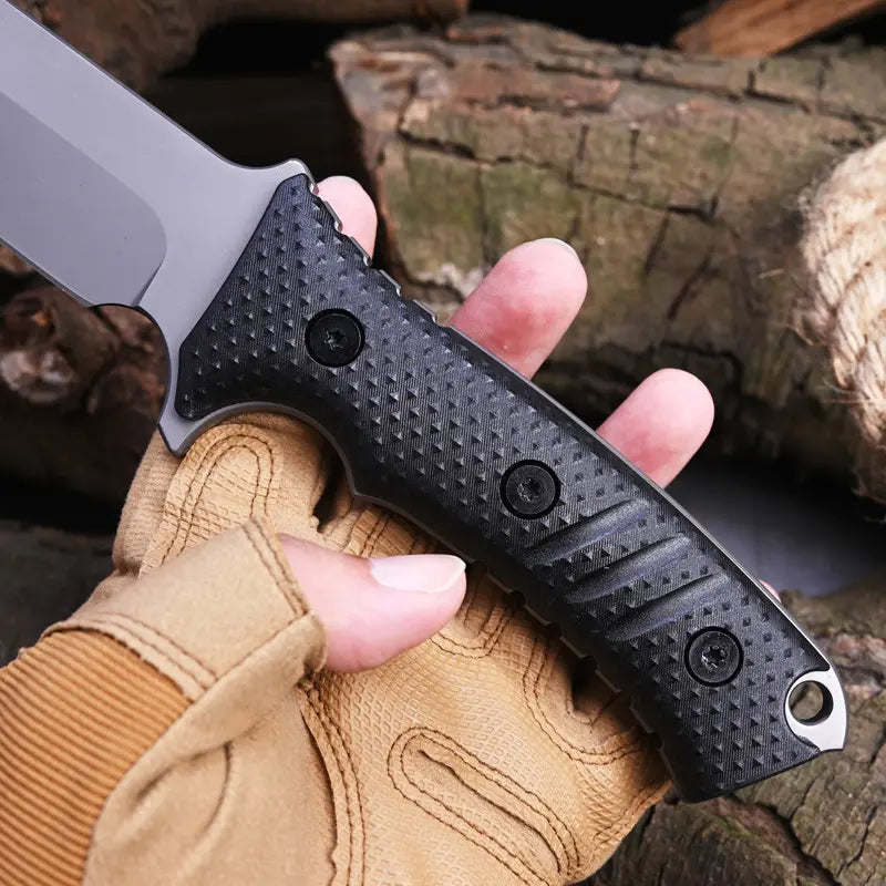 Apex Survivalist: Heavy-Duty Fixed Blade Tactical Knife with Multi-Mount Sheath