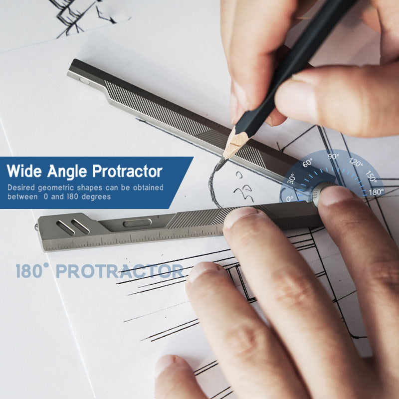 The Prule: Titanium Multifunctional EDC Foldable Ruler