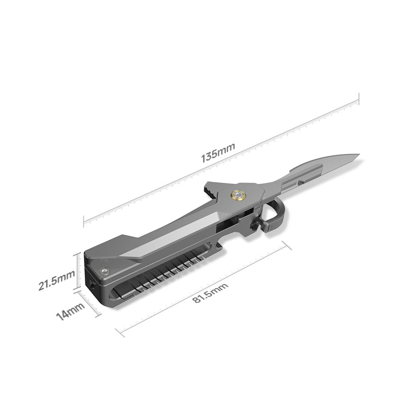 The Bladeclip: Titanium Pocket Knife+Quick Release Keychain