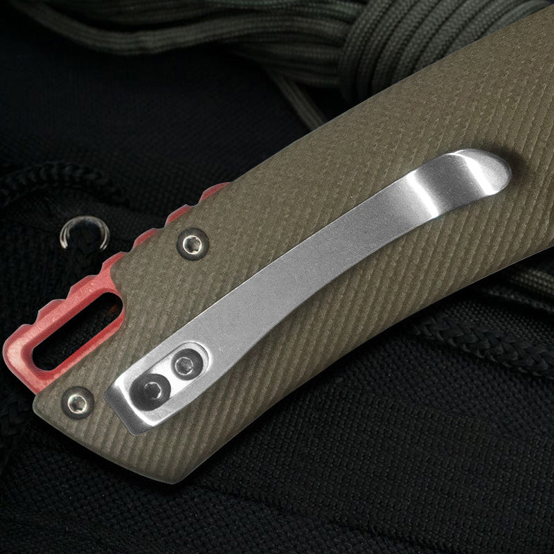 The Lizard Skin: Titanium-Tough G10 Handle Pocket Folding Knife