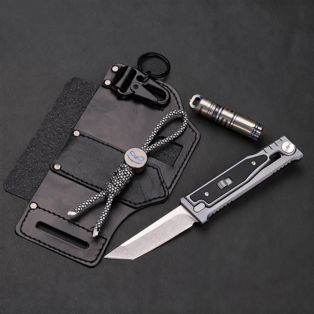 50% OFF-Limited Holiday Edition! Gravity Knife+Pendant+Flashlight+Sheath
