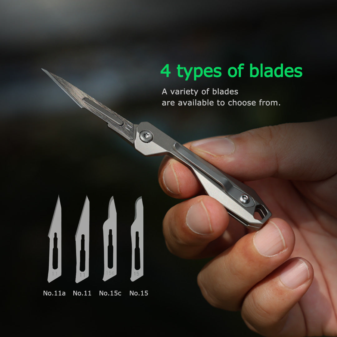 BladeNex: Titanium Micro Folding Scalpel Knife for EDC