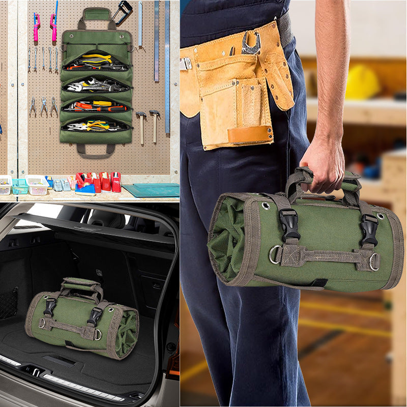 Multi-Functional Roll-Up Tool Organizer – Versatile Storage Bag for Tools & Hardware