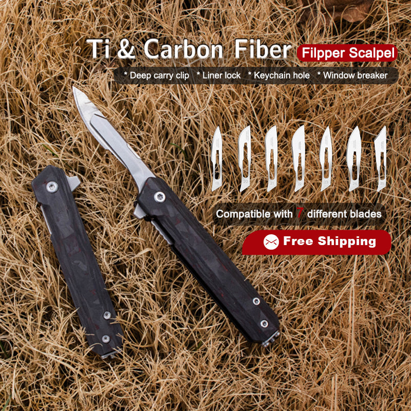 The SerpBlade: Titanium Pocket Utility Folding Scalpel Knife