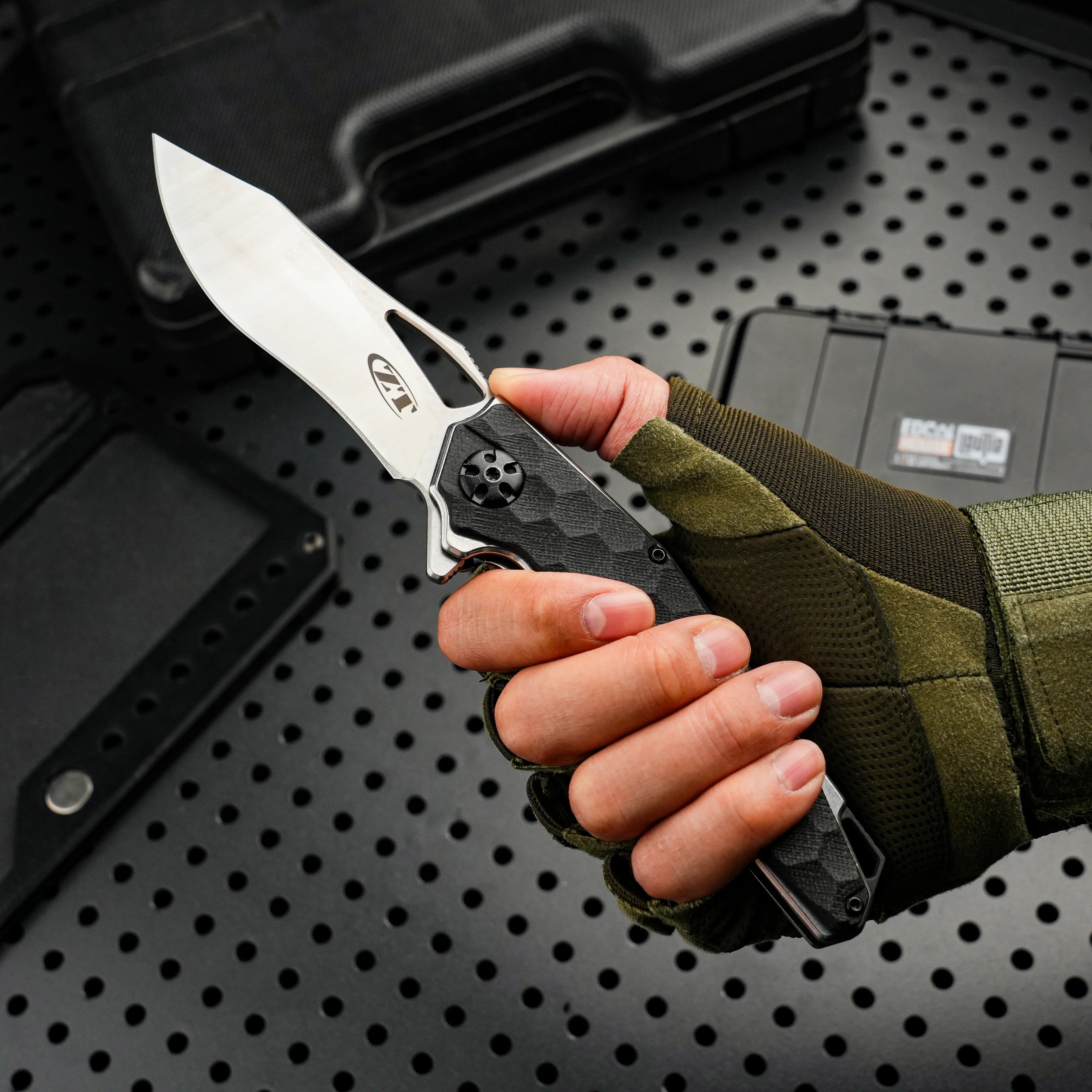 HexGrip G10 Folding Knife – 5Cr Stainless Steel EDC Flipper | Outdoor, Camping & Everyday Carry