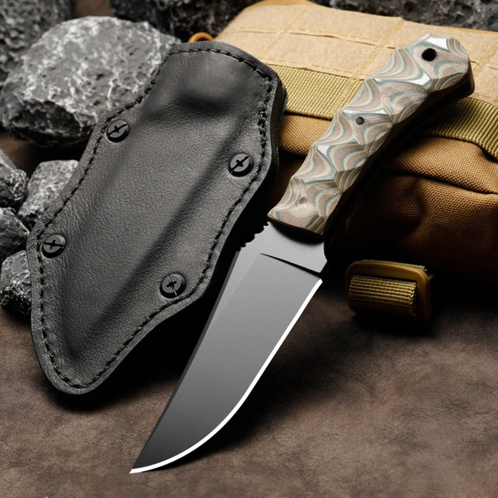 IronClad 80CRV2 Tactical Fixed Blade Knife — Full-Tang Survival Knife with G10 Handle