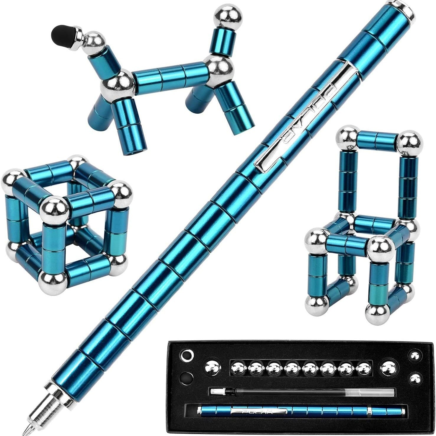 ADD-ONS: Magnetic Metal Fidget Pen-Deformable Stress Multifunctional Various of Shapes