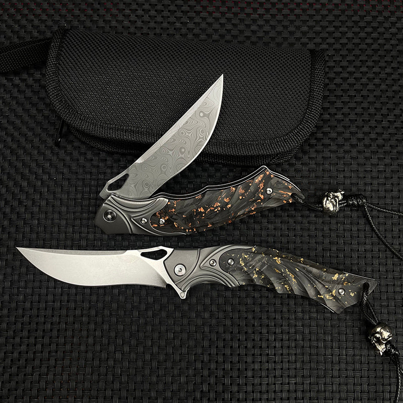 Night Owl – M390 Steel Carbon Fiber Tactical Folding Knife