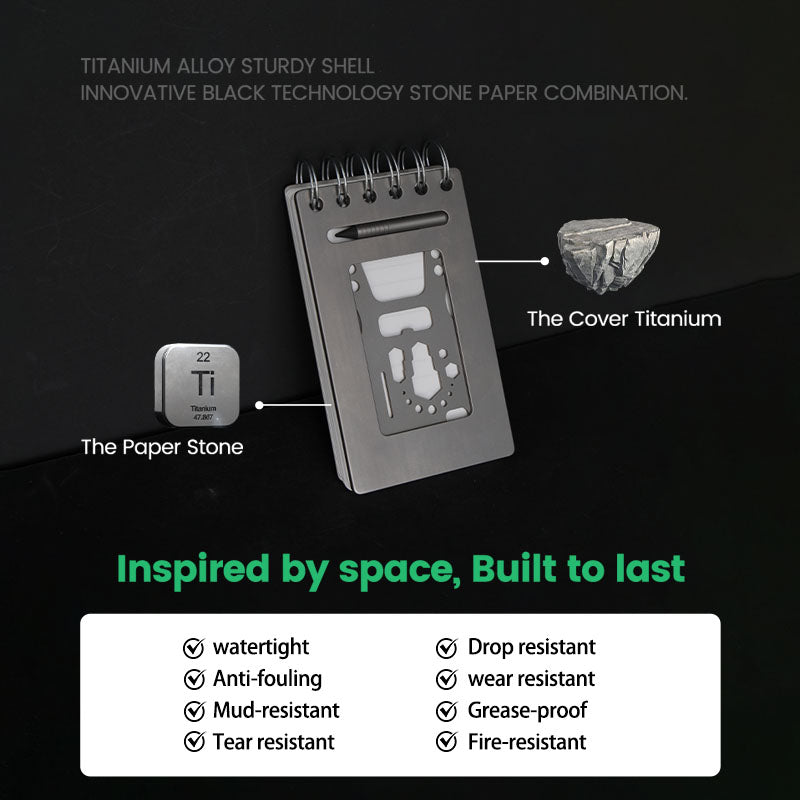 TiX Note: The Waterproof Titanium 12-in-1 Multi Notebook