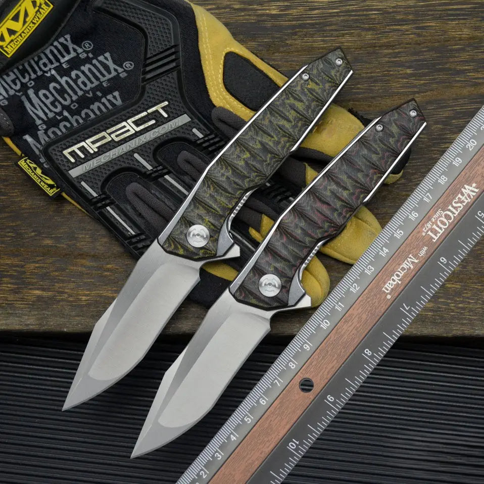 Python D2 Heavy-Duty Folding Knife — G10 Tactical Survival Blade