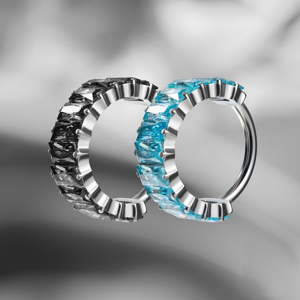 Icy CZ Stone Hoop – G23 Titanium Hypoallergenic Cartilage Earring