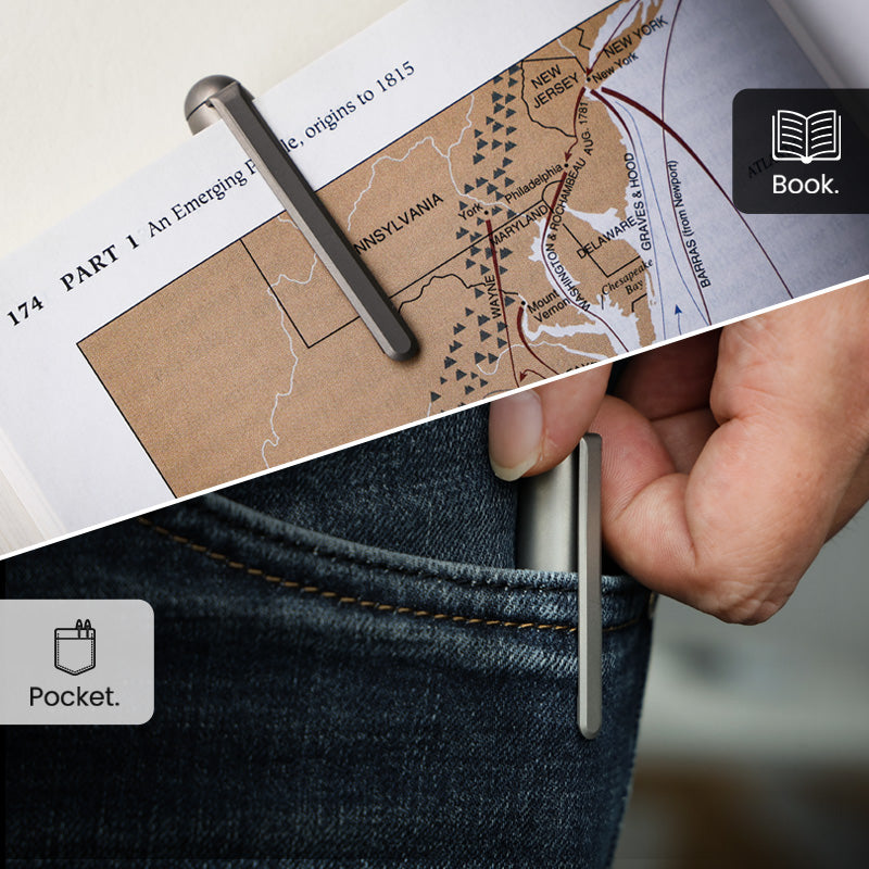 RocketInk Titanium Pocket Pen: Ballpoint & Fountain Options