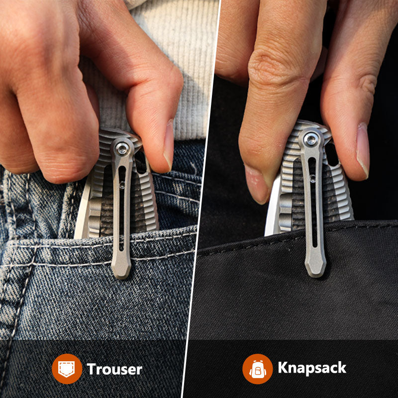 The Shadow Blade: Titanium Handle with M390 Blade EDC Knife