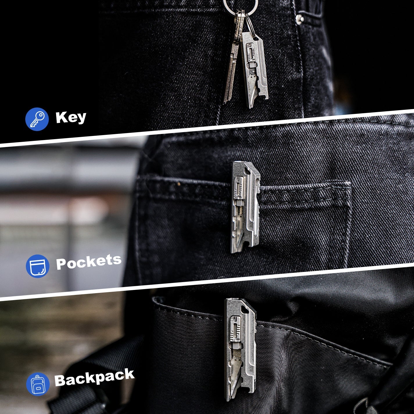 Mini Master - Micro Titanium Keychain Knife & EDC Multitool