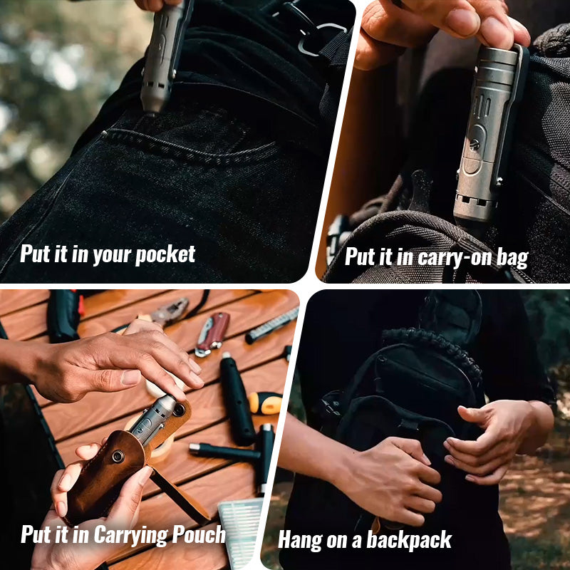 The GripNGo Driver | Titanium EDC Pocket Ratchet Screwdriver