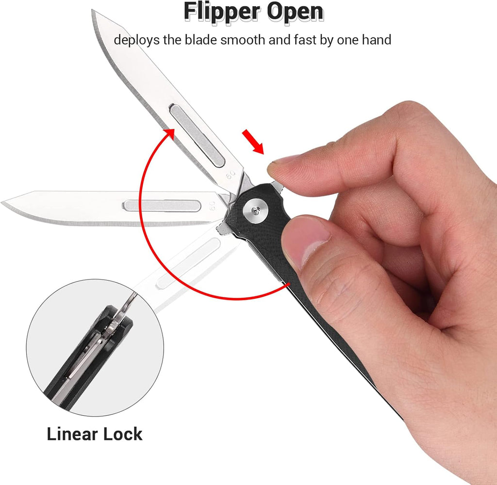 ViperFold: Carbon Steel Folding Scalpel Knife