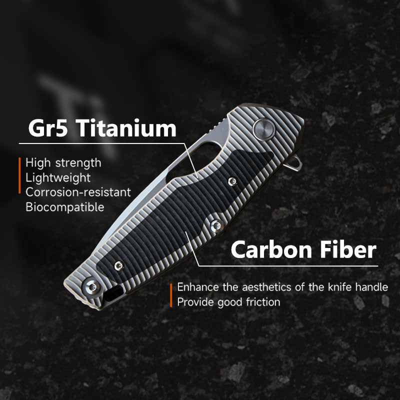 The Shadow Blade: Titanium Handle with M390 Blade EDC Knife