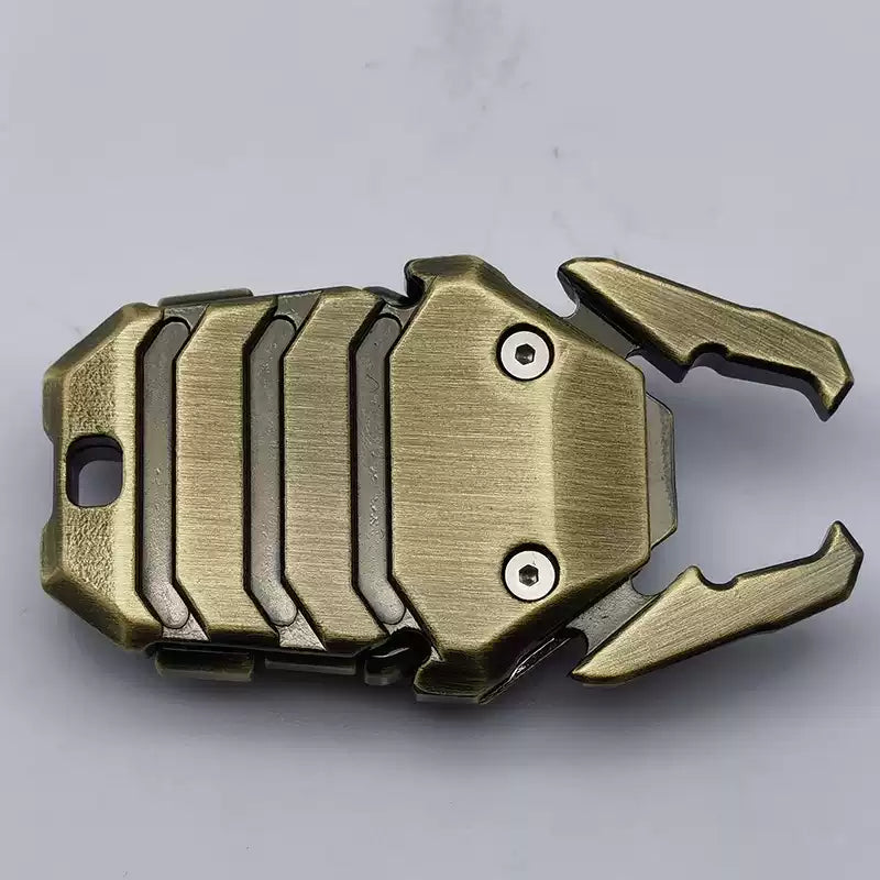 EDC Mecha Beetle – Cyber Warrior's Alloy Snap Coin, Kinetic Fidget Toy