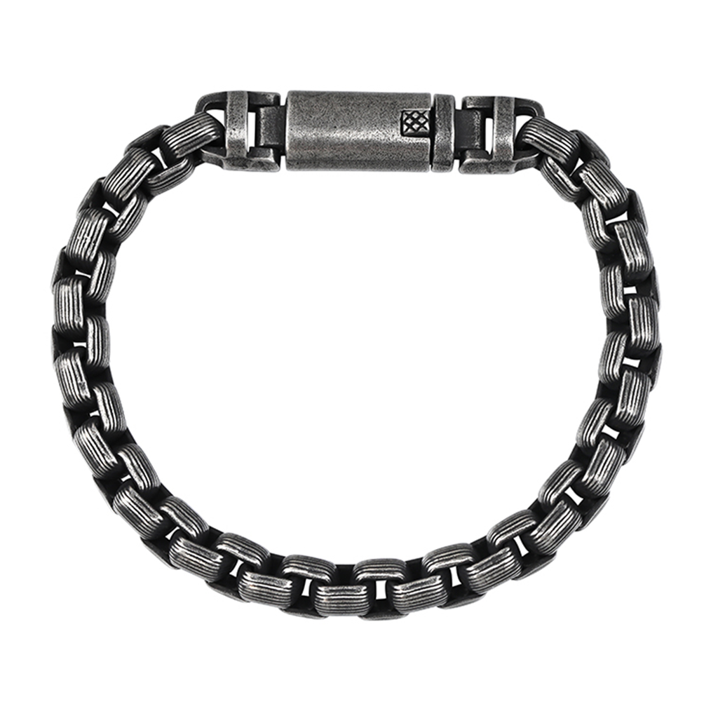 RustEdge – Titanium Steel Industrial Punk Bracelet