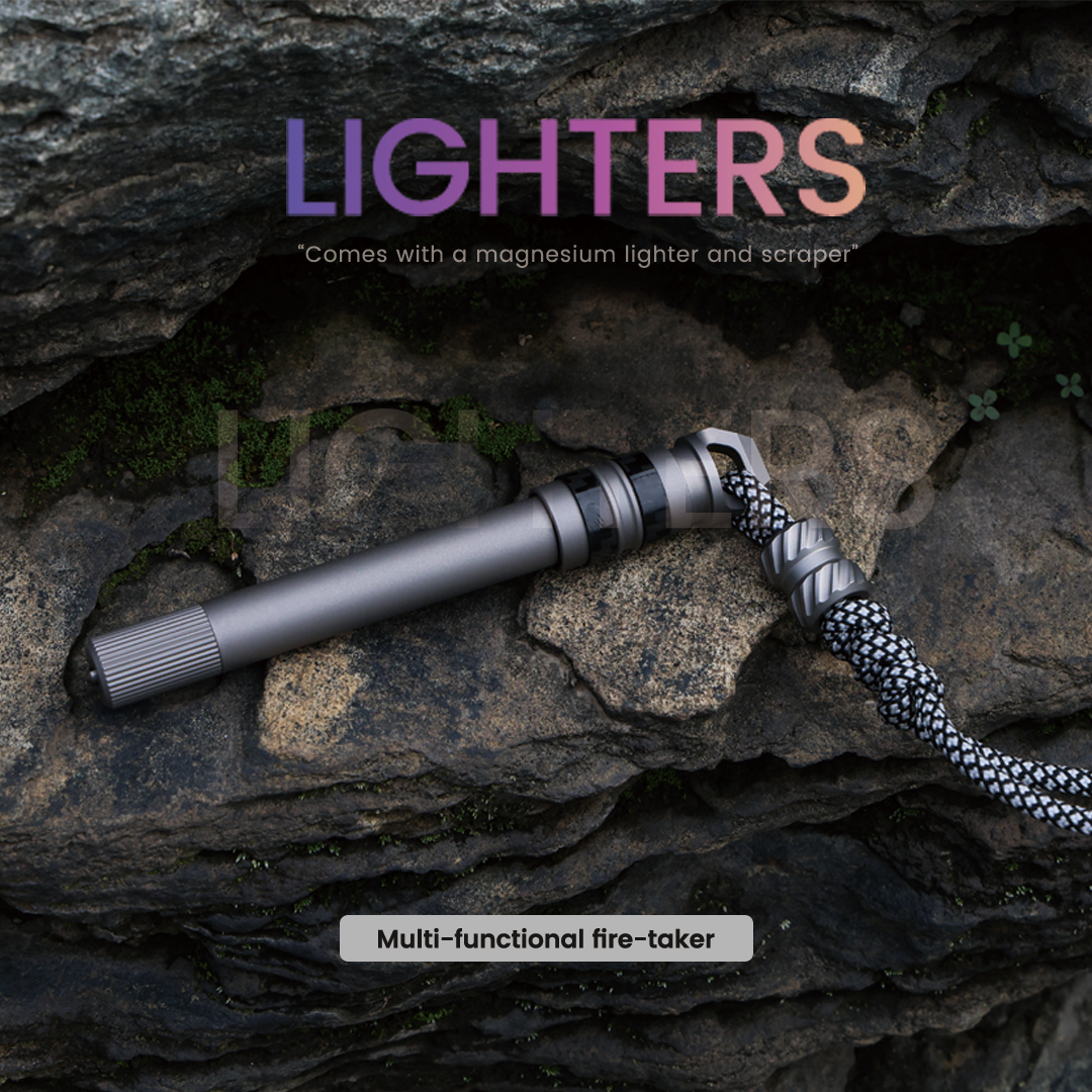 The SparkX - Titanium All-in-One Quick Release Firestarter