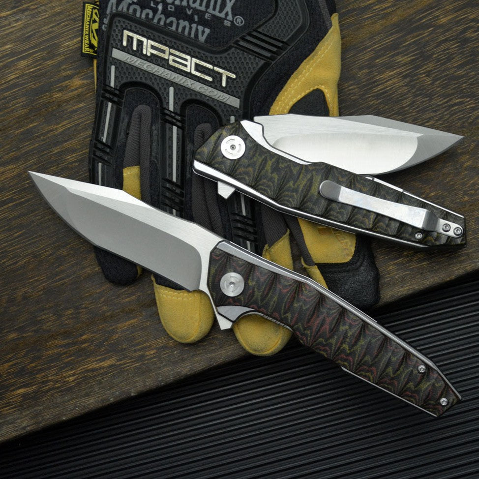 Python D2 Heavy-Duty Folding Knife — G10 Tactical Survival Blade