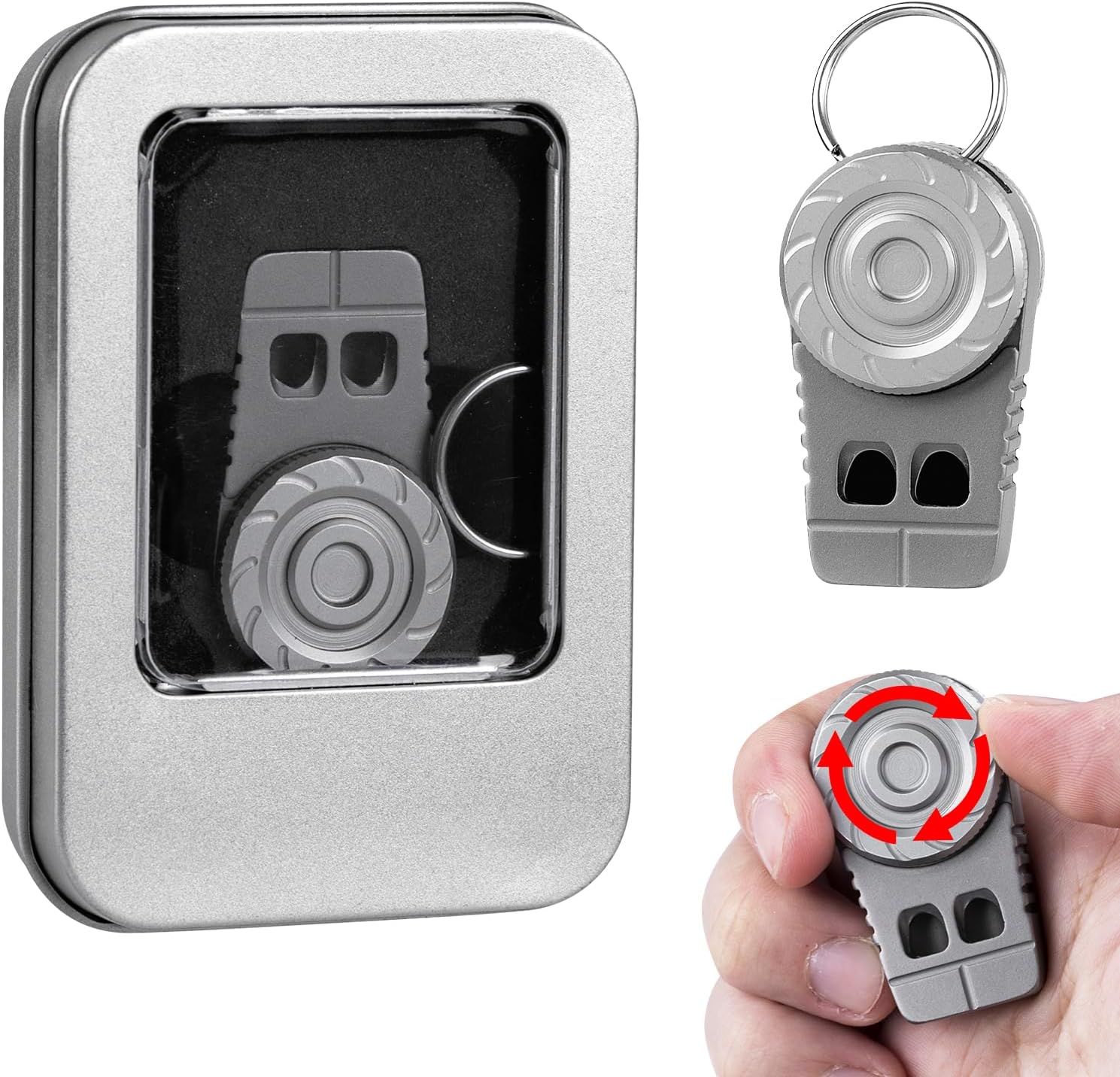 SonicSpinner：Titanium Emergency Whistle with Fidget Slider