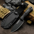 Vanguard: 5mm Thick Heavy-Duty Tactical Fixed Blade | Non-Slip Polymer Grip & Quick-Mount Sheath