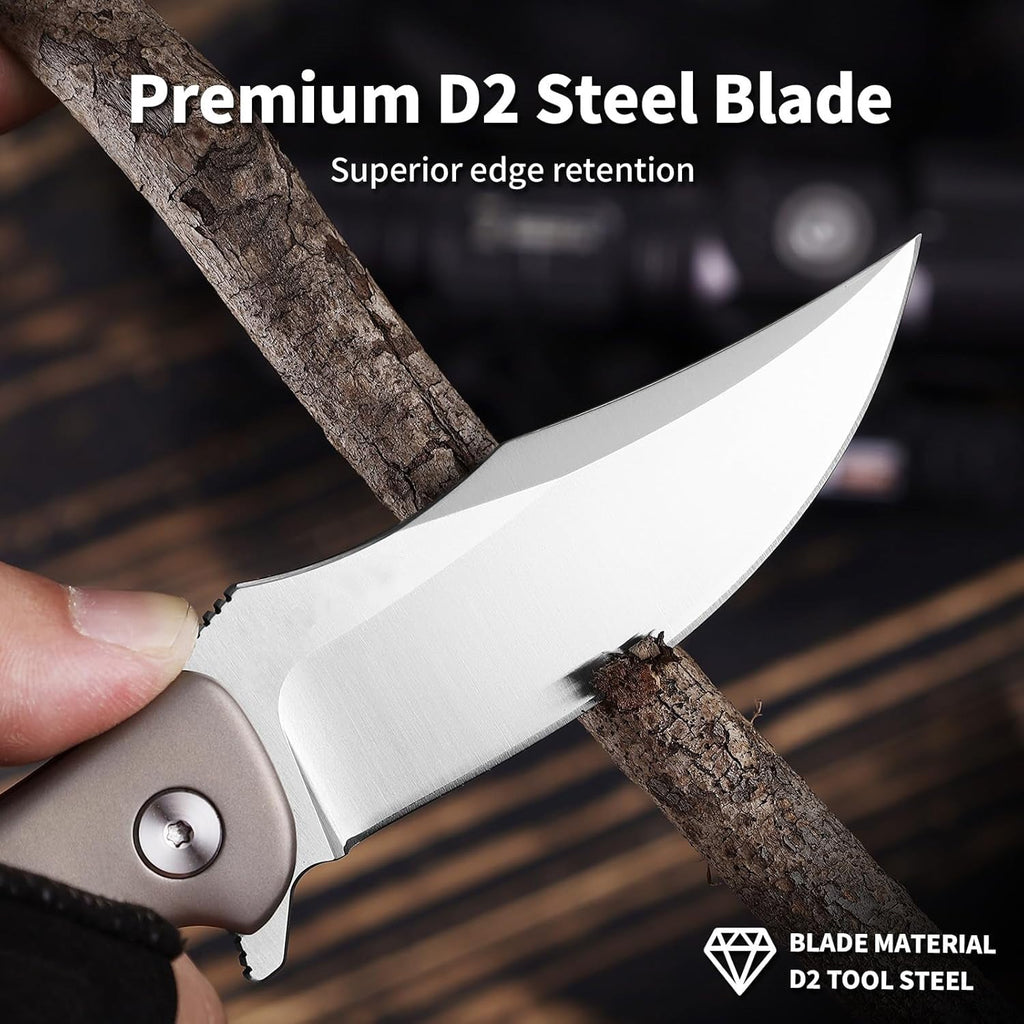 Eclipse Fold - Titanium Handle EDC Small Pocket Knife