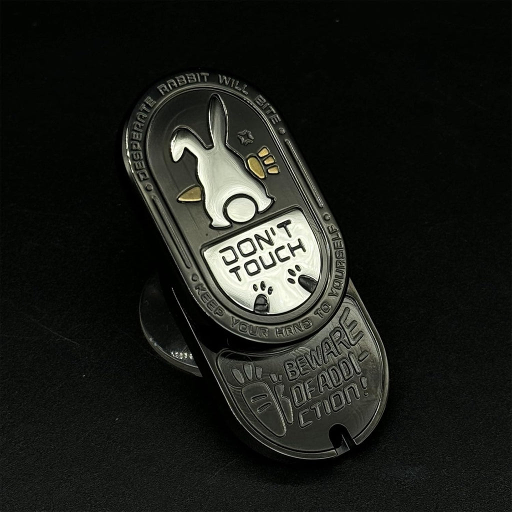 Don’t Touch Bunny Slider – Grumpy Rabbit EDC Toy with Addictive “Ding” Sound