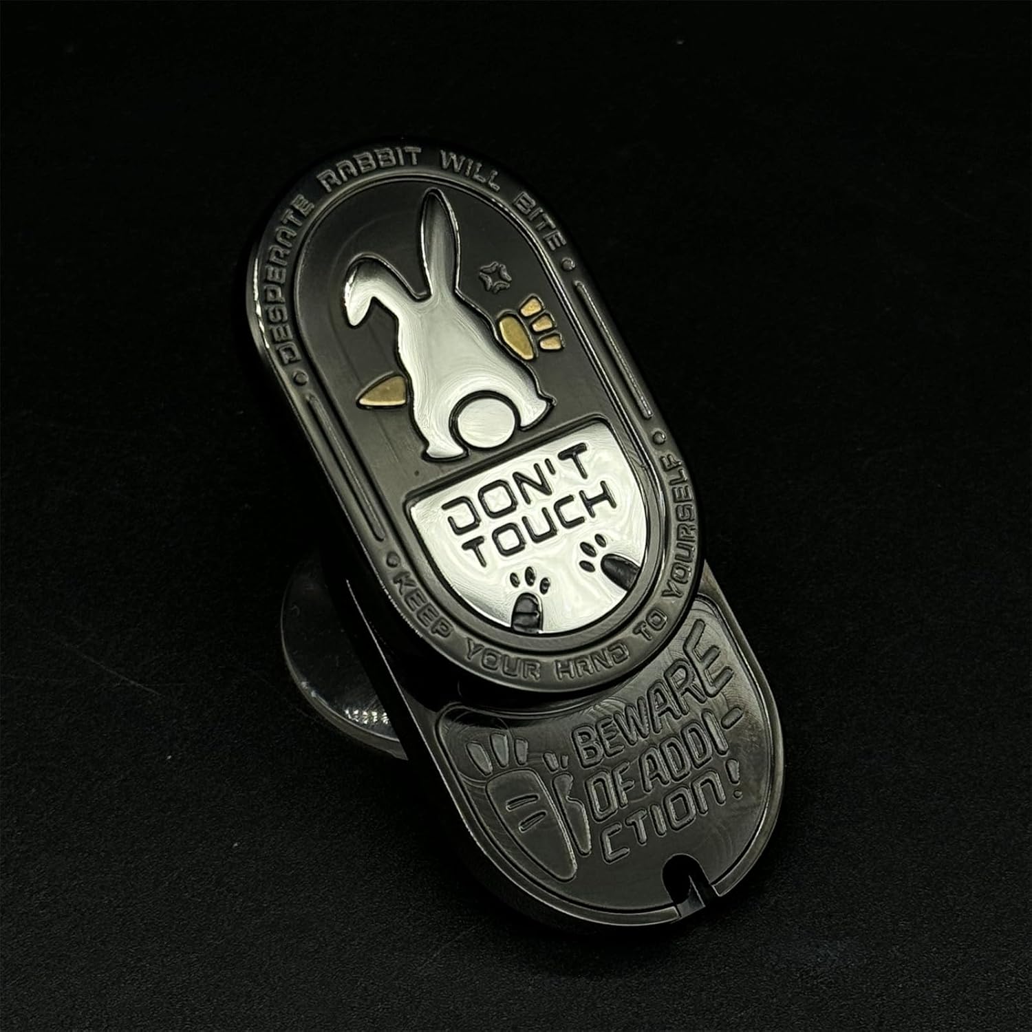Don’t Touch Bunny Slider – Grumpy Rabbit EDC Toy with Addictive “Ding” Sound