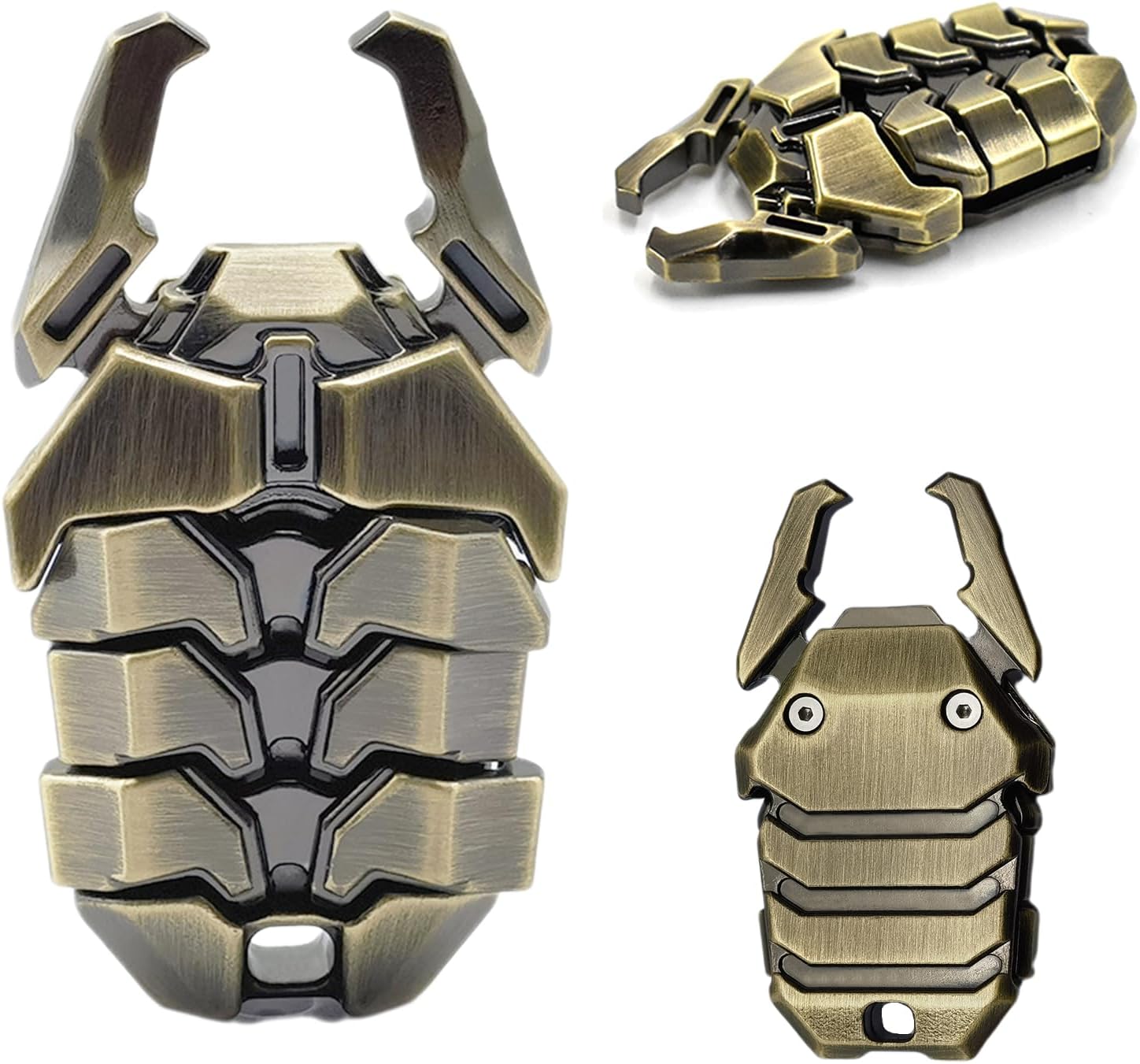 EDC Mecha Beetle – Cyber Warrior's Alloy Snap Coin, Kinetic Fidget Toy