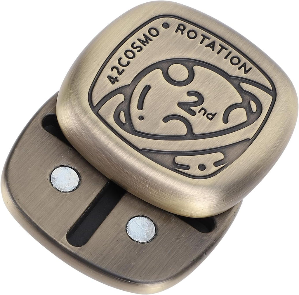 Cross-Lock Metal Push Fidget Slider:EDC Stress Relief Clicking Coin Toy