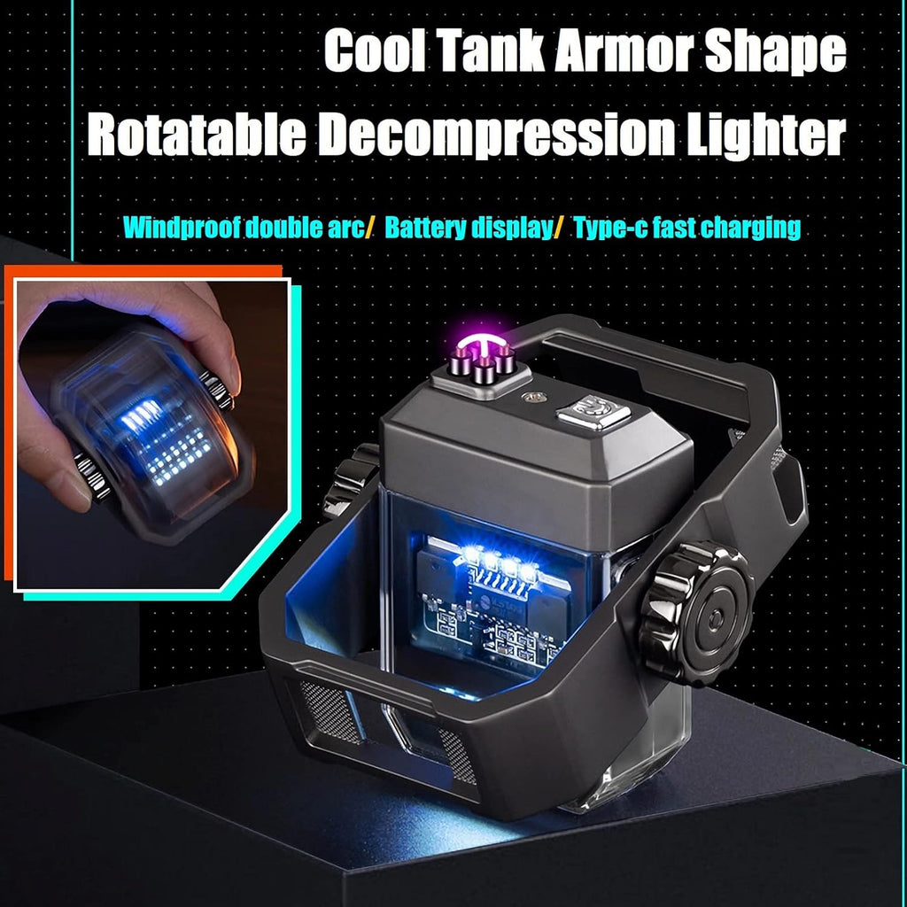 IgniteGyro：USB Rechargeable Double Arc Lighter