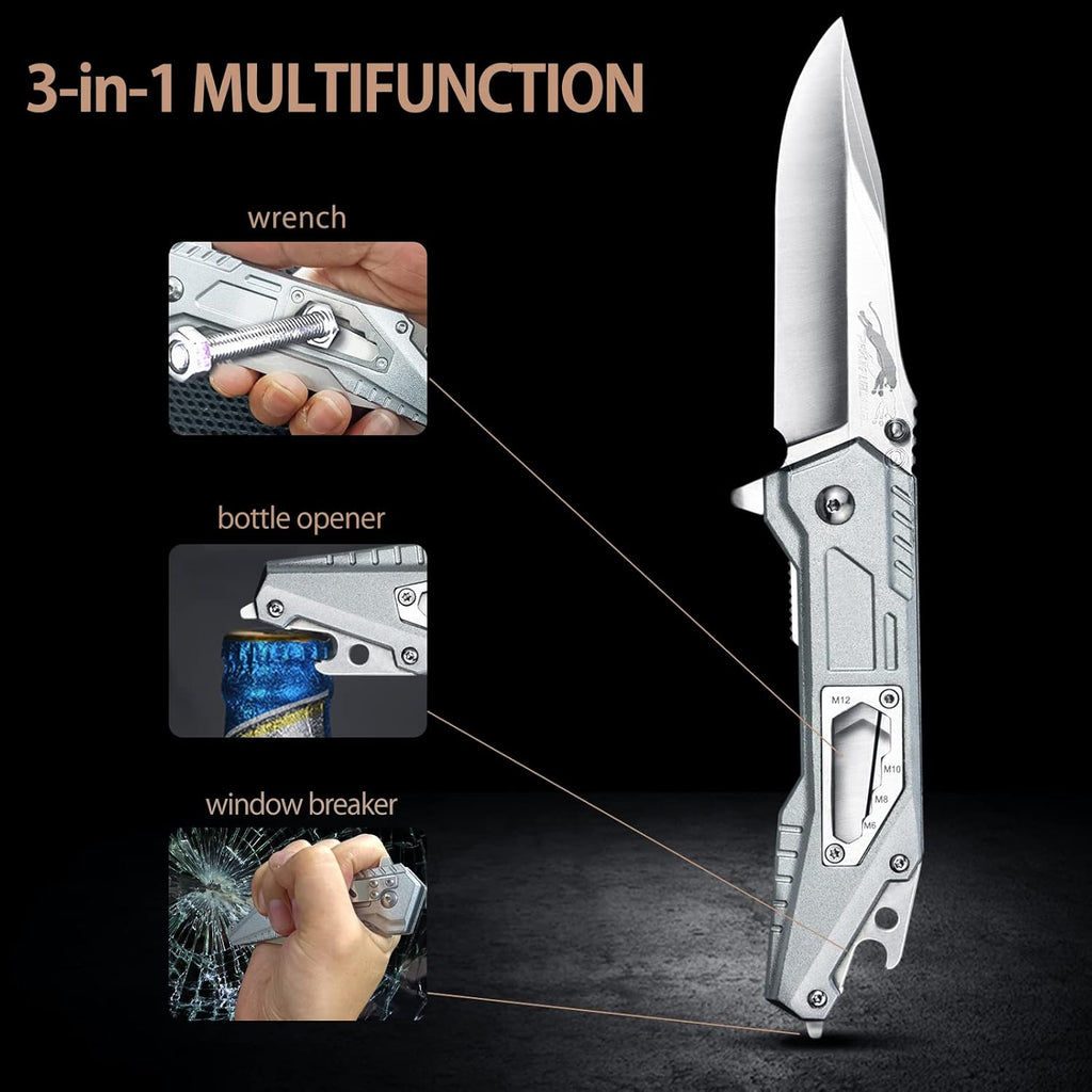 Leopard's Edge:  Stainless Steel Multipurpose Pocket Knife