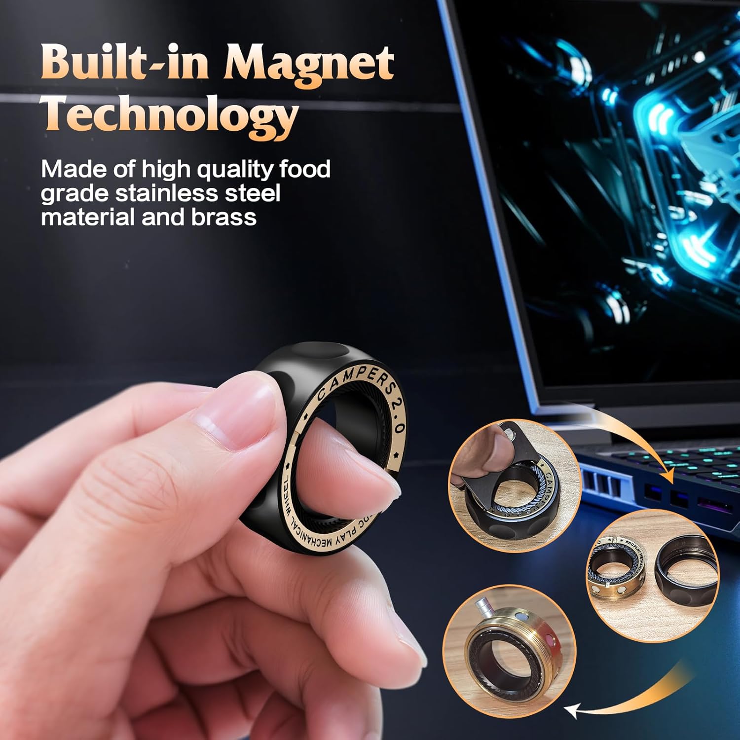 RelaxiSpin Rings：Metal Fidget Toy