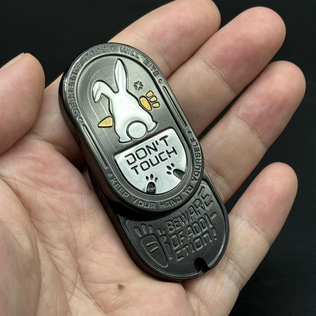 Don’t Touch Bunny Slider – Grumpy Rabbit EDC Toy with Addictive “Ding” Sound