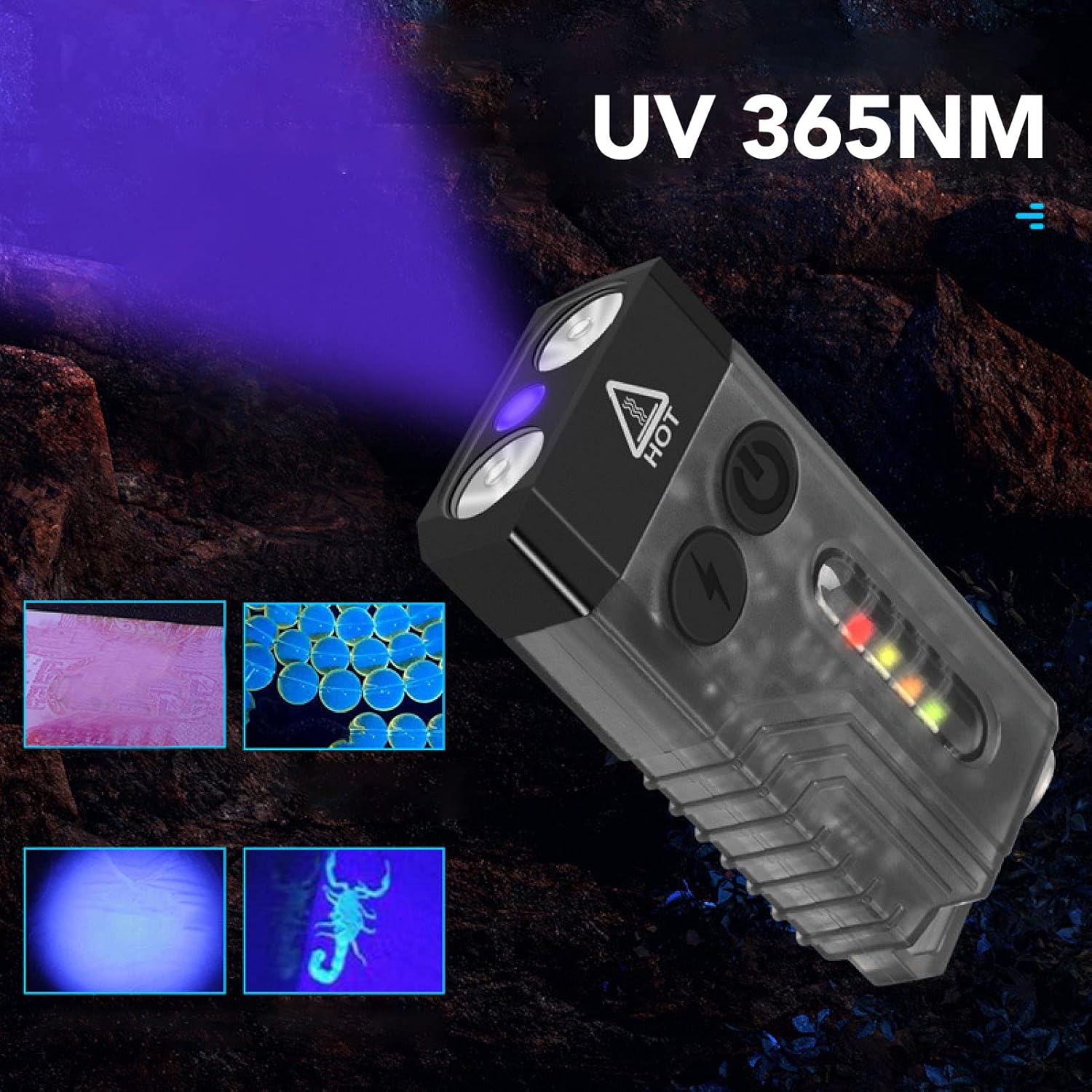 AlertGlow Guardian : Mini Pocket Keychain Flash Light